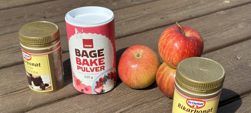 Bakepulver og grønnsåpe  mot sopp og insekter i frukt