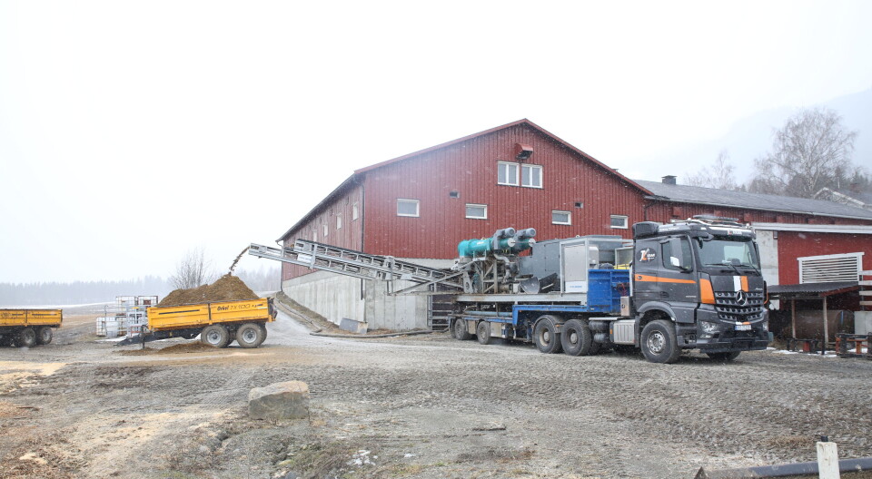 Denne riggen kan separere 150 kubikk gjødsel i timen