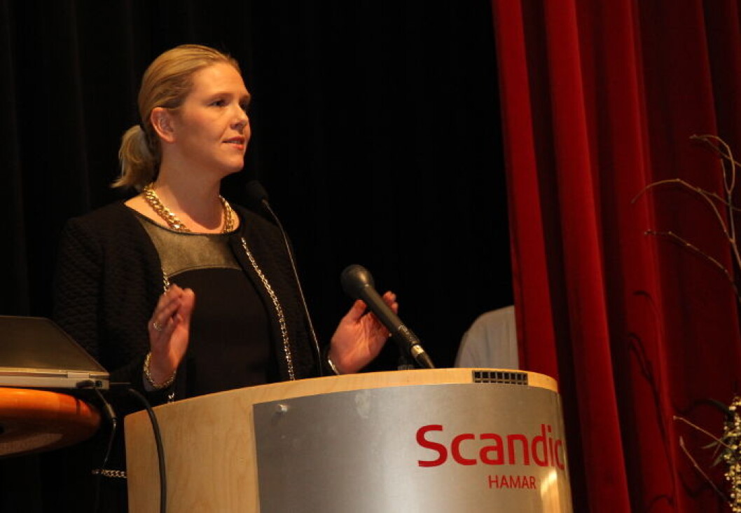 Landbruksminister Sylvi Listhaug fotografert på bioforskkonferansen 2014. Landbruksminister Sylvi Listhaug fotografert på bioforskkonferansen 2014.