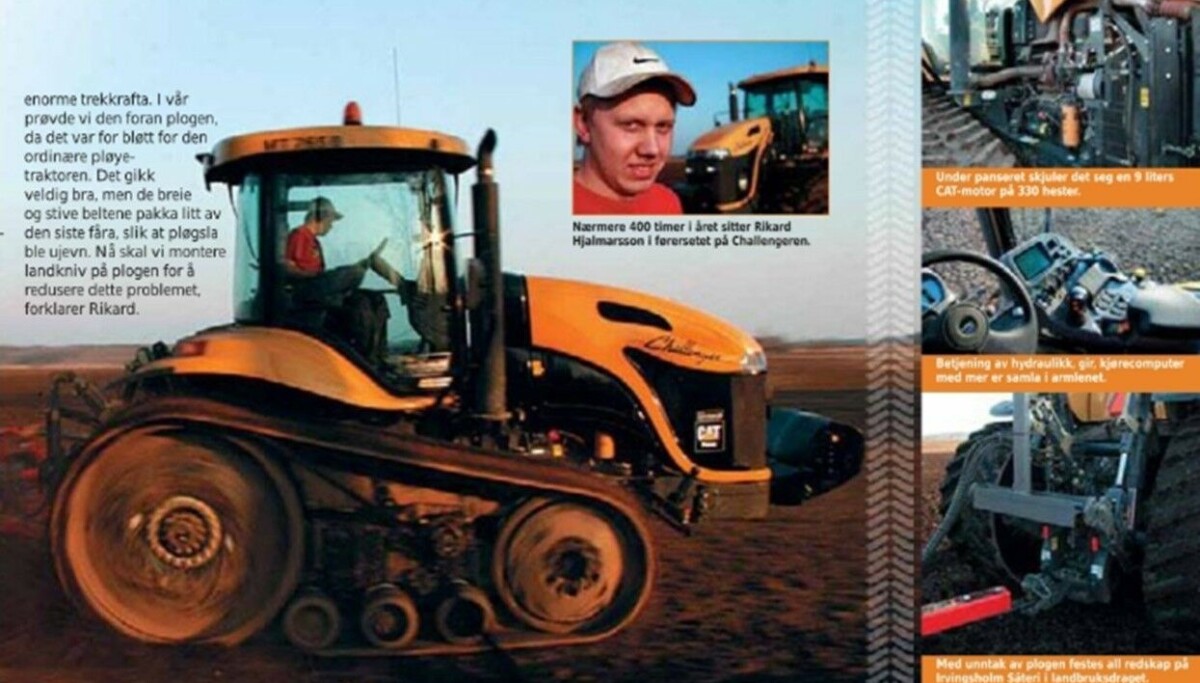 Sluring Challenger MT765B: Null sluring med belter