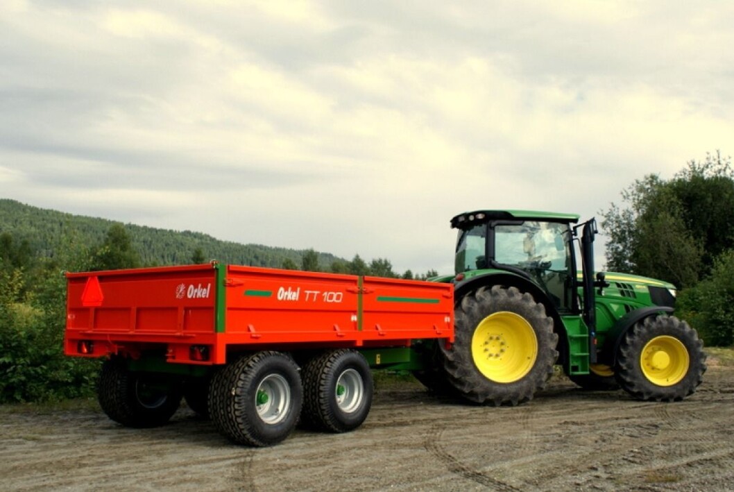 Orkel Tilhenger TT100 + JD 6R 2013 Orkel Tilhenger TT100 + JD 6R 2013
