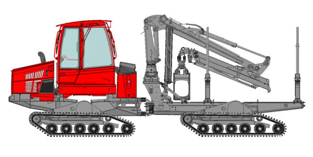 Komatsu med gummibelter Komatsu med gummibelter