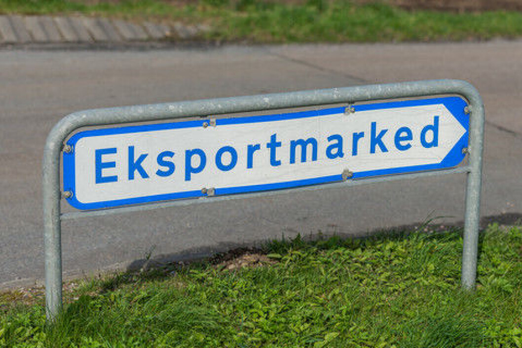 Skilt med eksportmarkedet Skilt med eksportmarkedet