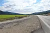 Ny vei som skjærer gjennom landbruksjord i Østerdalen et sted.