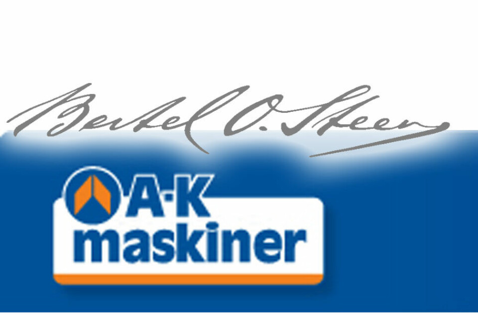 Logoene til Bertel O. steen og A-K maskiner