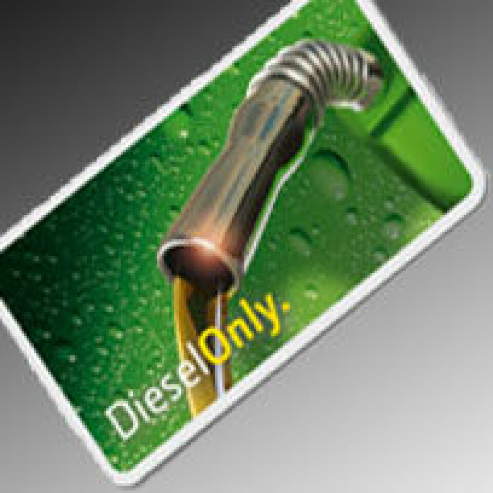 Sticker med slagordet 'Diesel Only'.