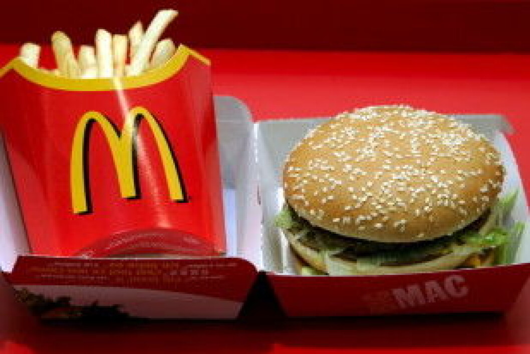 Hamburger og pommes frites Hamburger og pommes frites