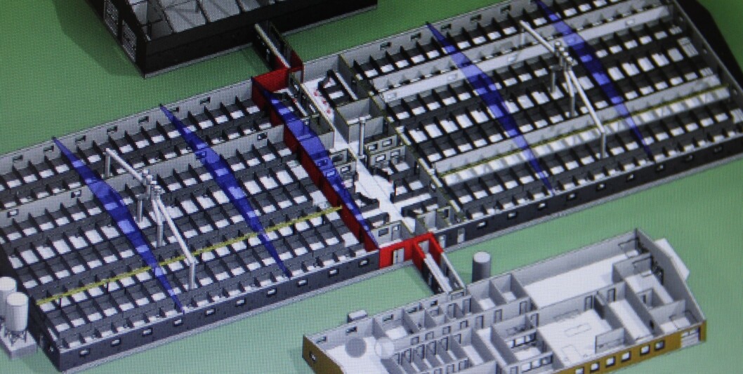 Plantegning av den nye seminstasjonen med tilstøtende laboratorier. Plantegning av den nye seminstasjonen med tilstøtende laboratorier.