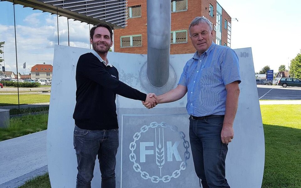 Reidar Schille i Heatwork til venstre, og Roar Kongsten i FK. Foto: HeatWork.