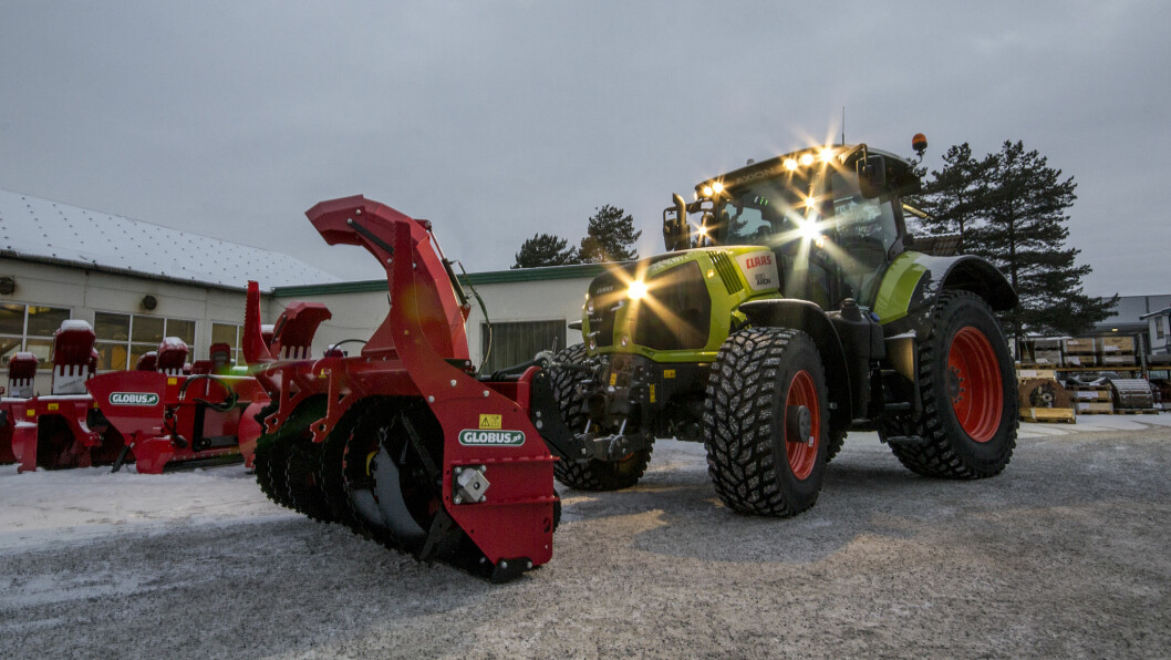 Blir det fortsatt Claas traktor og Globus snøutstyr hos Lena Maskin? Pressefoto