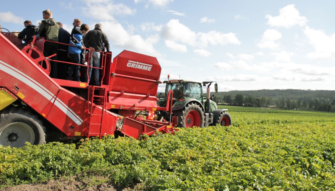 Potetopptaker-demo under Potato Scandinavia i 2017. Potetopptaker-demo under Potato Scandinavia i 2017.