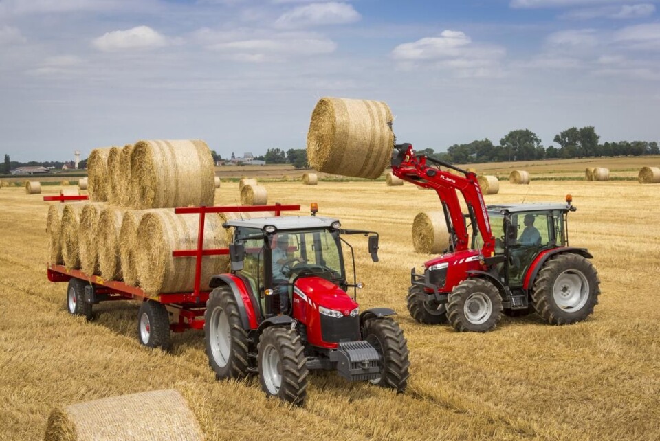 Massey Ferguson 5709 SL og 4707. Pressefoto: Agco.
