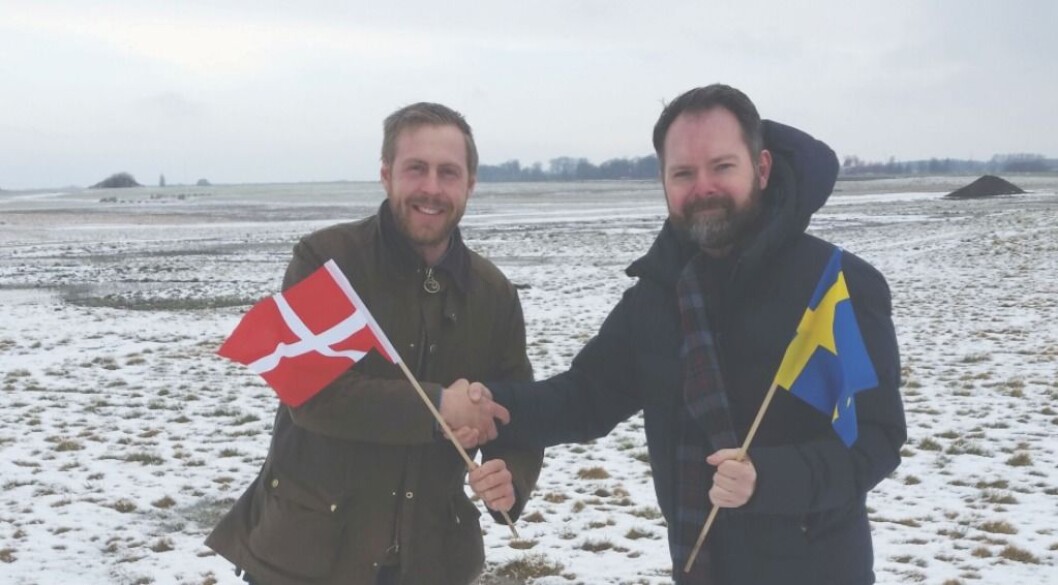 Andreas Mårtensson fra Borgeby Fältdagar (t.h.) og Claus Hermansen fra Agromek har inngått et samarbeid for å øke kjennskapen til de to messene i de respektive landene. Foto: Agromek Andreas Mårtensson fra Borgeby Fältdagar (t.h.) og Claus Hermansen fra Agromek har inngått et samarbeid for å øke kjennskapen til de to messene i de respektive landene. Foto: Agromek