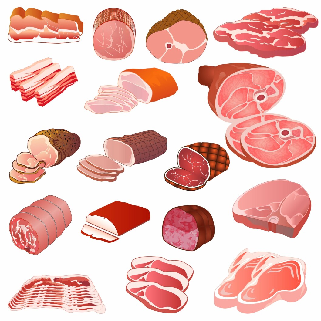 Framgang for alle kjøttslagene i 2017 - med unntak av svin. Illustrasjon: colourbox.comekjøtt. Illust