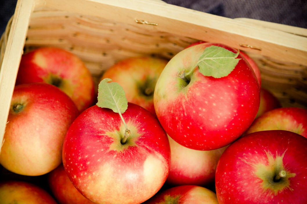 Epler sto for 86 prosent av fruktproduksjonen i fjor, men opplevde likevel en nedgang fra 2016. Foto: colourbox.com