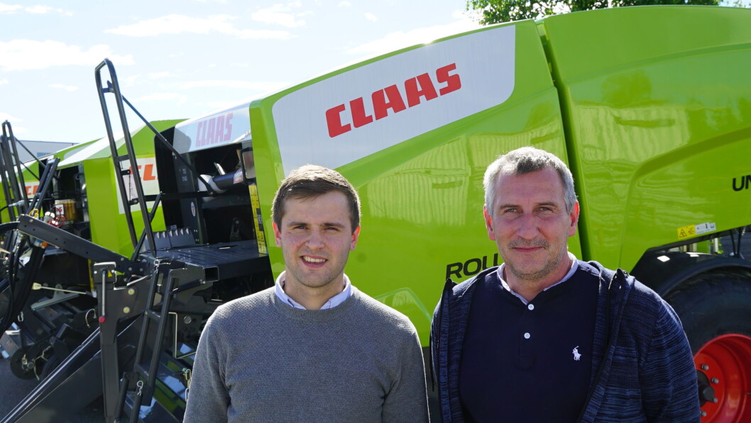Hans Petter Blomstereng (t.v.) og Frank Brandser fra Total Maskinservice AS. Foto: Norwegian Agro Machinery Hans Petter Blomstereng (t.v.) og Frank Brandser fra Total Maskinservice AS. Foto: Norwegian Agro Machinery