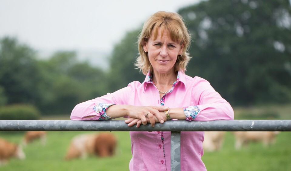 Minette Batters, president i National Farmers Union (NFU), mener konsekvensene av en hard brexit kan bli katastorfale for det britiske landbruket. Foto: NFU