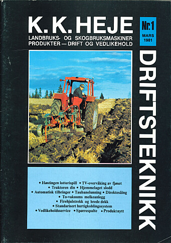 Den første forsida til K.K. Heje driftsteknikk. Den første forsida til K.K. Heje driftsteknikk.
