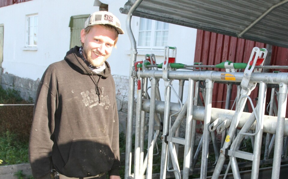 Knut Halvor satte hurtigkopling på fôrhekken