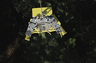 Dronestyrt hogstaggregat skal tynne skog fra lufta