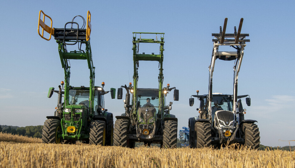 John Deere 6R150 AutoPowr, Fendt 516 Vario og Valtra N155 Direct er med i årets gruppetest av traktorer.