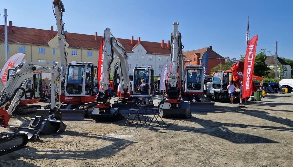 Takeuchi gravere på standen til Traktor og Maskin på MEFA Trondheim.